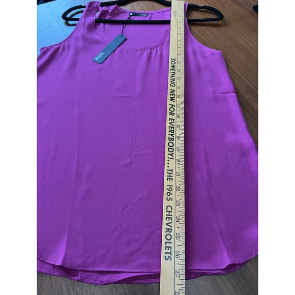 Krisa Revolve Violet Sheer Tunic Tank Top Sleeveless Size S NWT - Picture 4 of 6